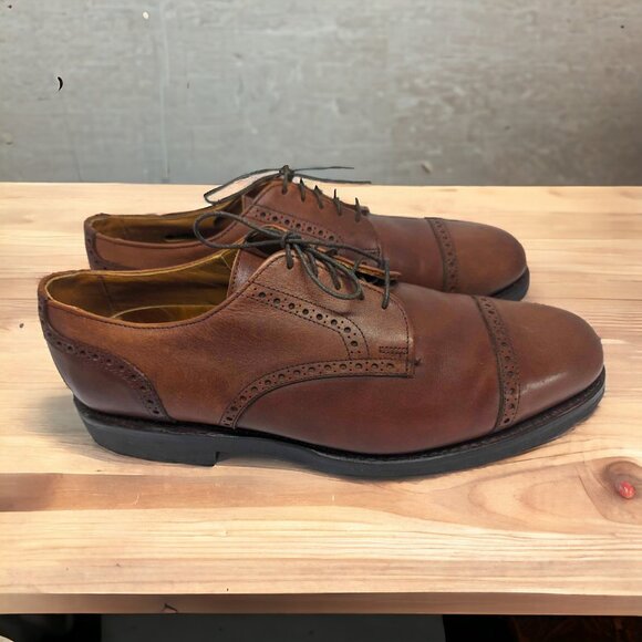Allen Edmonds Men\'s Dress Cap Toe Oxfords 10.5 Brown Chili Leather Lace Up main image 7